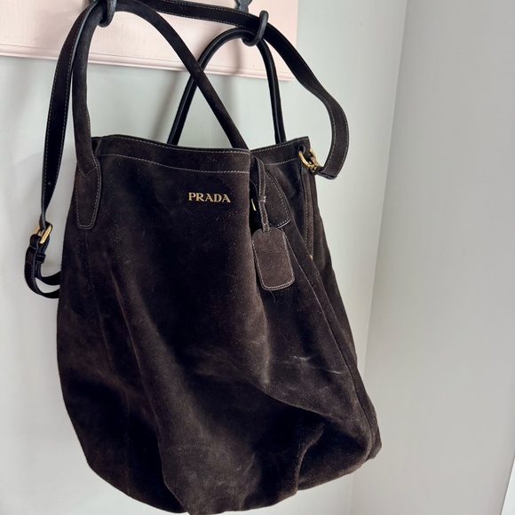 Prada Suede Handbag / Tote - Picture 2 of 11